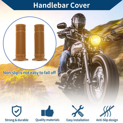 7/8" Rubber Motorcycle Hand Grips for Various Models