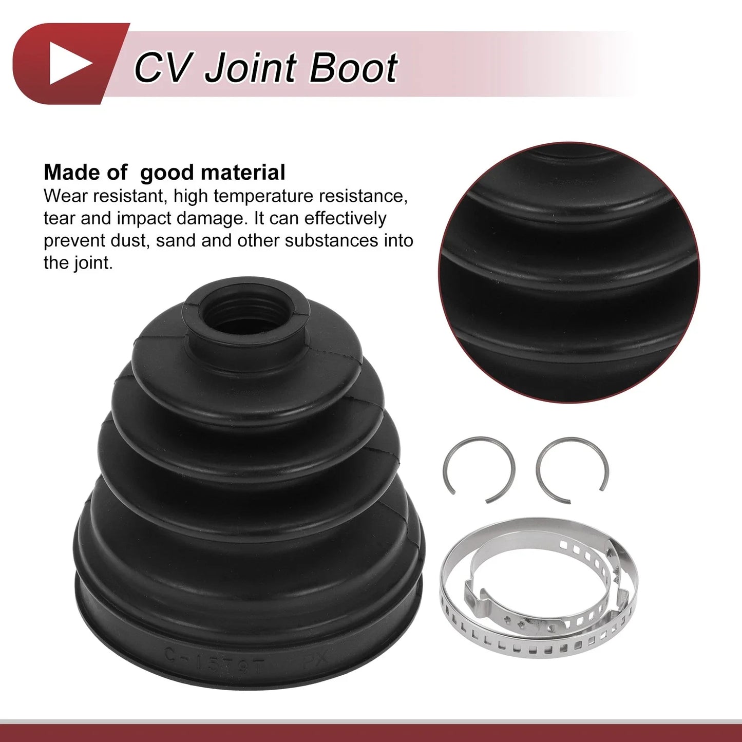 Inner CV Joint Boot Kit with Clamps for BMW X1 (2016-2023)