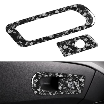 Red Carbon Fiber Door Lock Button Cover Trim for Audi TT TTRS (2008–2014)
