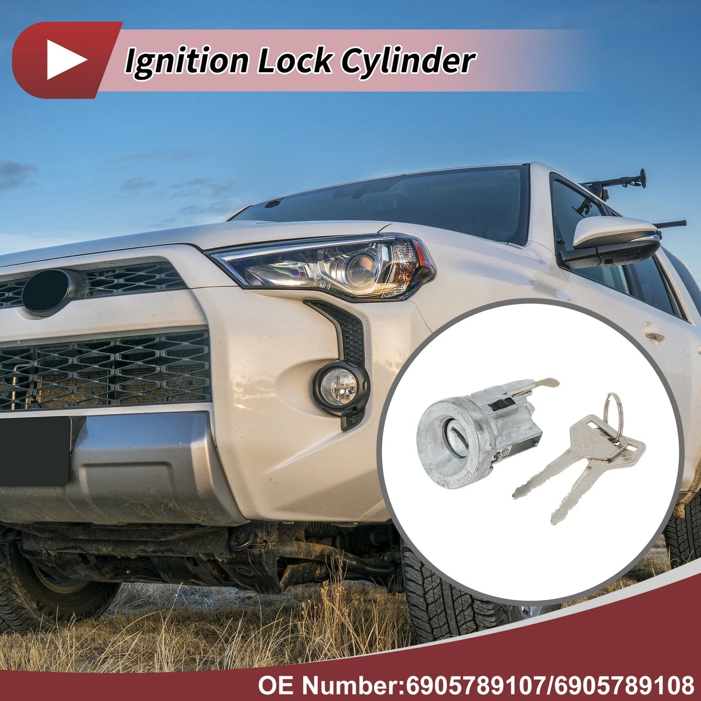 Ignition Lock Cylinder for Toyota Pickup (1984–1987) No. 6905789107