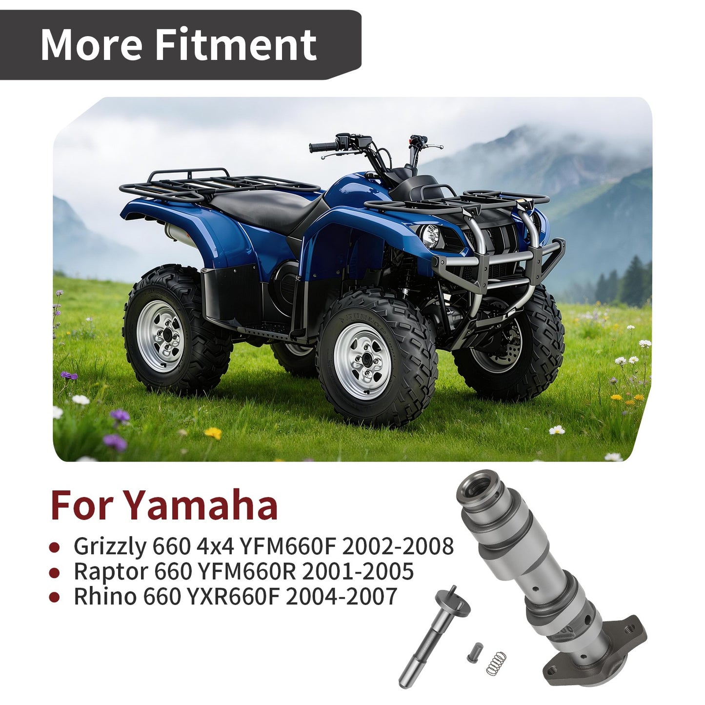 Camshaft Kit for Yamaha Grizzly 660, Raptor, Rhino 660 (2002–2008)