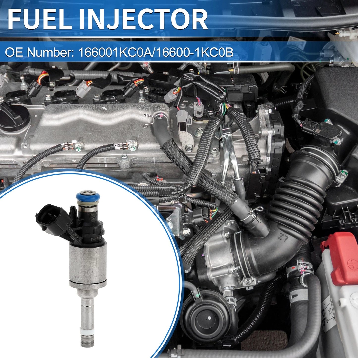 Fuel Injector 166001KC0A/16600-1KC0B for Nissan Juke 1.6T (2011–2017)