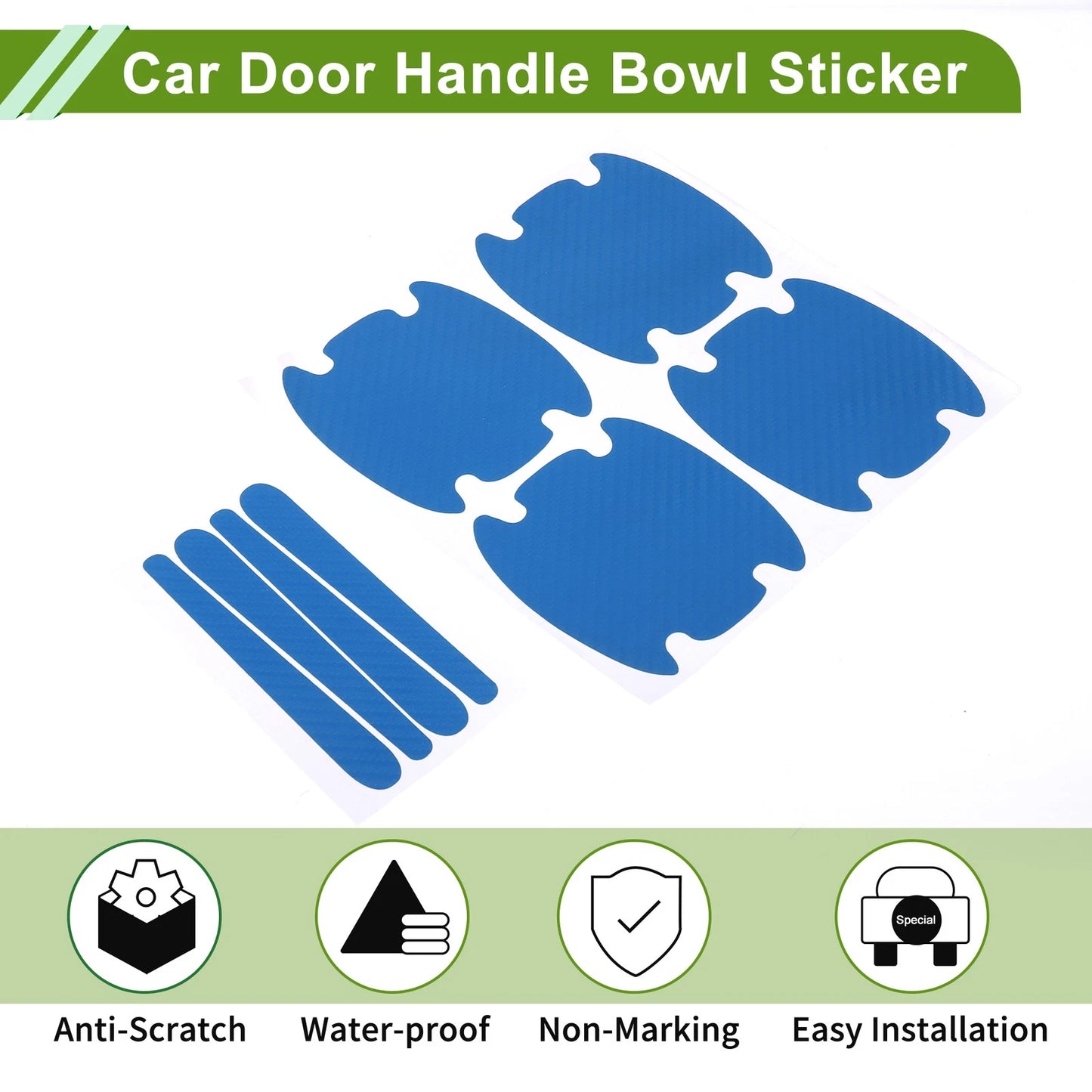 Car Door Cup Protector Sticker for Universal Vehicles (80x88mm)