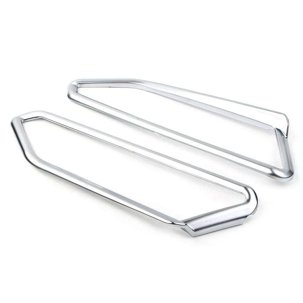 Matte Chrome Front Light Trim Accents for Honda Goldwing GL1800 (2018-2023)