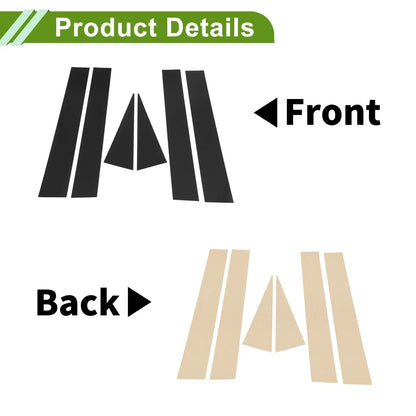 6pcs Black Pillar Window Trim for Chevy Captiva (2006-2015)