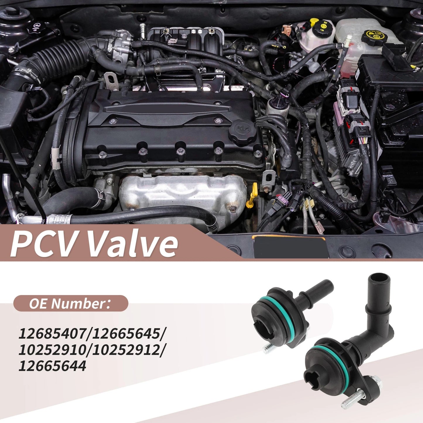 Set of 1 PCV Valve for Buick Encore (2016–2022) 12685407/12665645