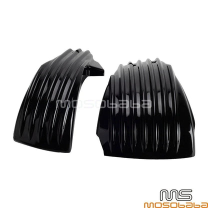 ABS Battery Side Cover Black Ribbed for Harley Softail Street Bob Low Rider (2018-2023)