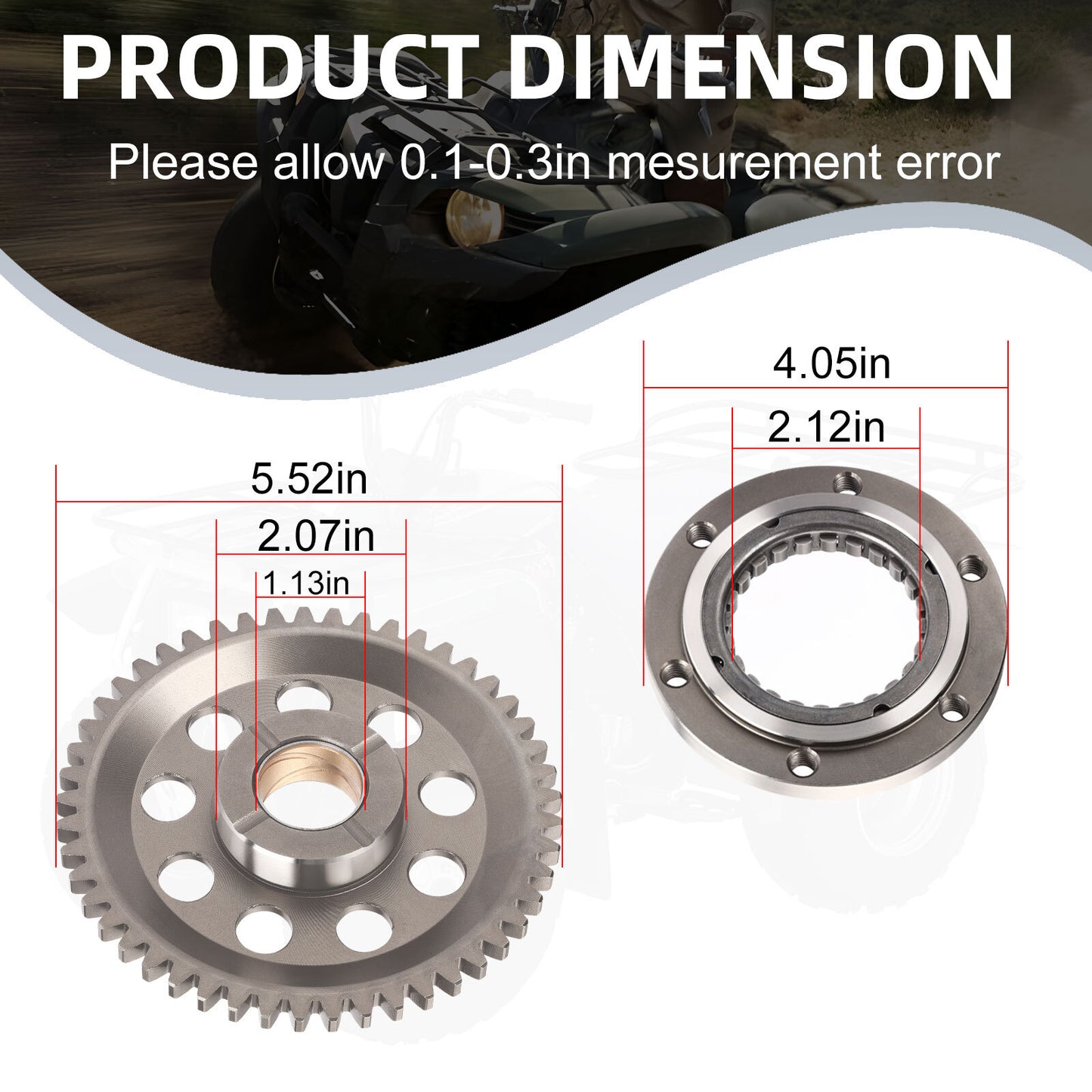 Starter Clutch Idler Gear Gasket Kit for Yamaha Viking 700 (2015–2024)
