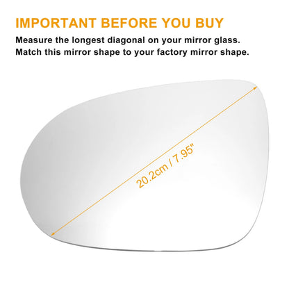 Heated Left Side Mirror Glass for KIA Sorento (2015–2020)