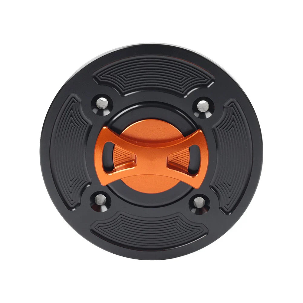 4-Hole Gas Fuel Tank Cap Cover CNC Orange for DUCATI Panigale V4/S/R (2018-2021)