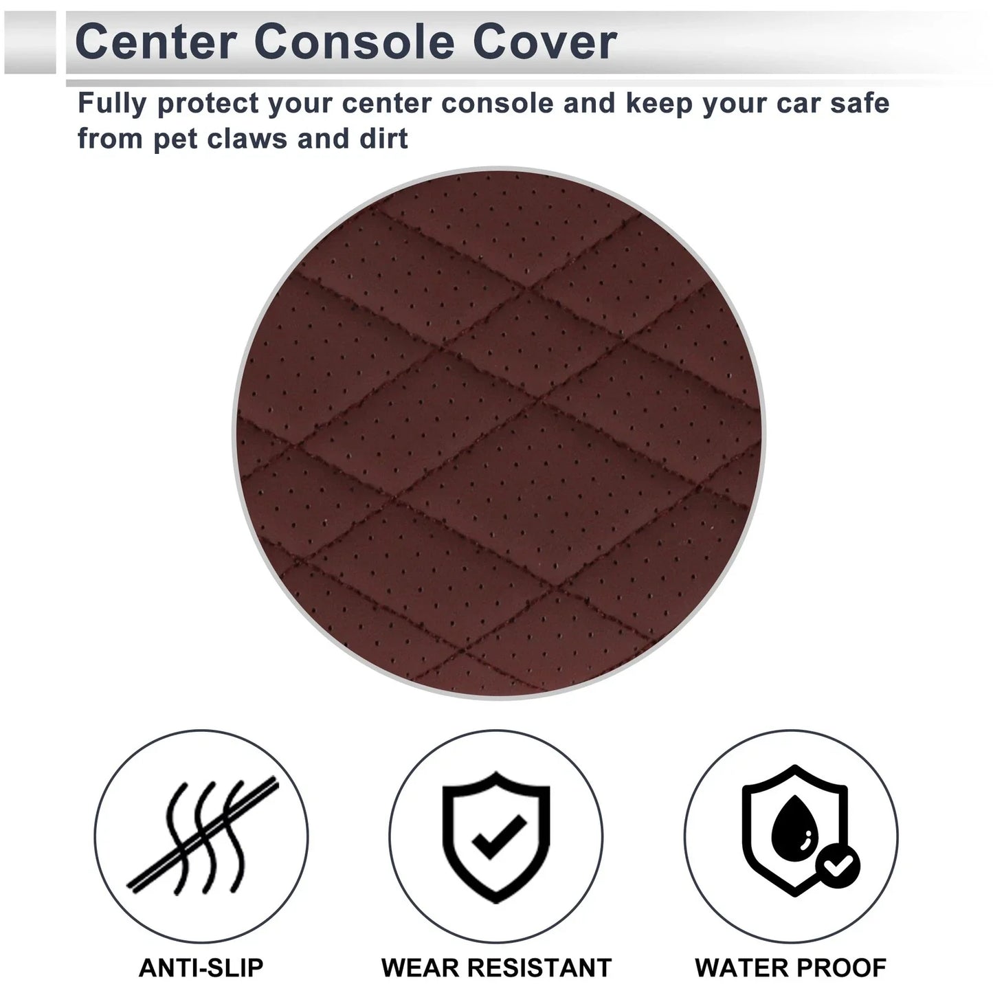 1 x Pair Car Center Console Cover with Storage Bag for BMW X7 Red (2019-2023)