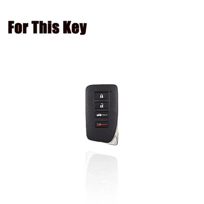 Aluminum Alloy Leather Key Fob Case Cover for Lexus IS (2014–2023)