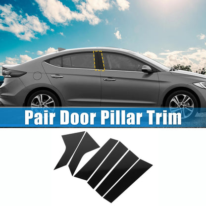 Set of 6 Windshield B Pillar Trim Exterior Garnish for Hyundai Elantra (2021–2023)