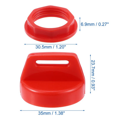 Set of 2 Ignition Key Cover Caps for Polaris Ranger Sportsman Scrambler Red