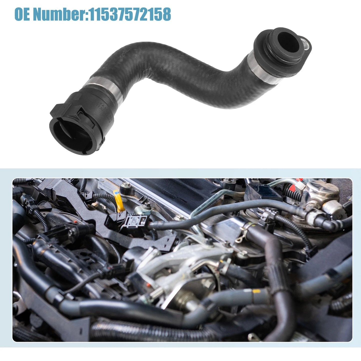 Radiator Coolant Heater Hose for BMW 1 (E81) 116i (2007–2011) No. 11537572158