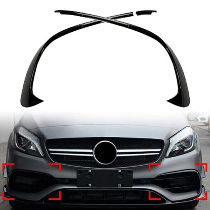 Front Bumper Lip Splitter Spoilers for Mercedes A-Class W176 (2016-2018)