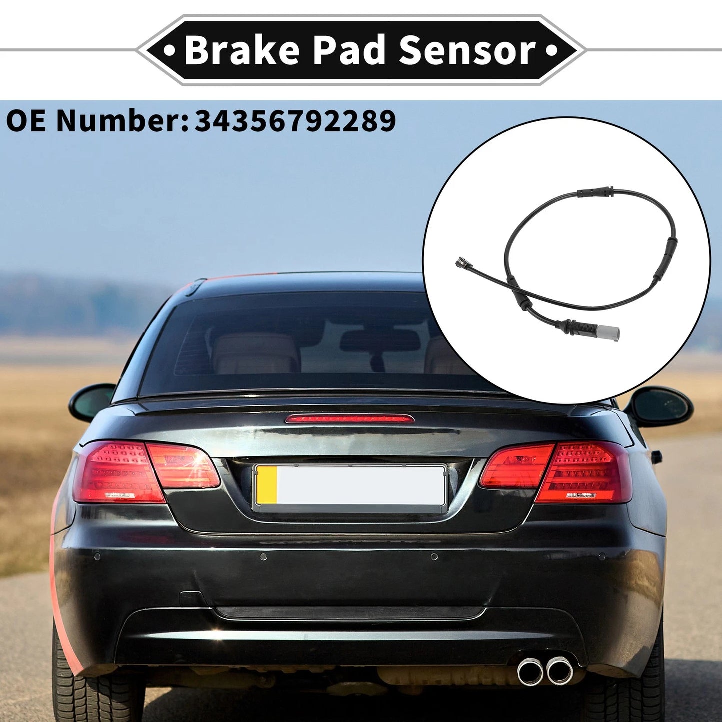 1pc Brake Pad Wear Sensor for BMW M4 F82 F83 (2014–2020) No. 34356792289