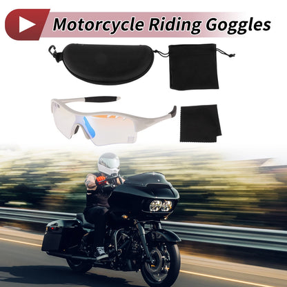 Set of 1 Motorcycle Riding Goggles for Universal Fit (Light Blue Lens)