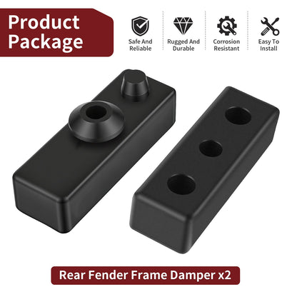 Set of 2 Rear Fender Frame Dampers for Honda ATC250R TRX250R (1985–1989)