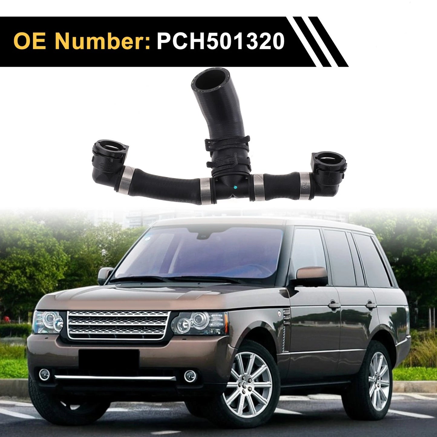 Radiator Hose for Land Rover Range Rover 4.2L (2006–2009) No.PCH501320 Rubber