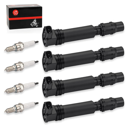 Set of 4 Ignition Coils & Iridium Spark Plugs for Honda CBR1000RR (2004–2007)