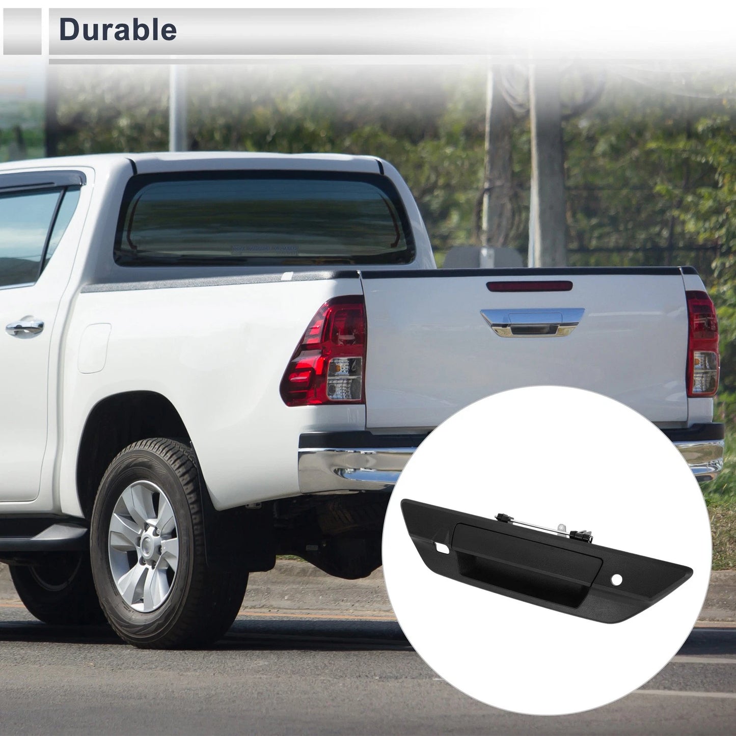 Exterior Door Tailgate Handles for Toyota Hilux Revo (2015–2021) No. 690900K110 Black