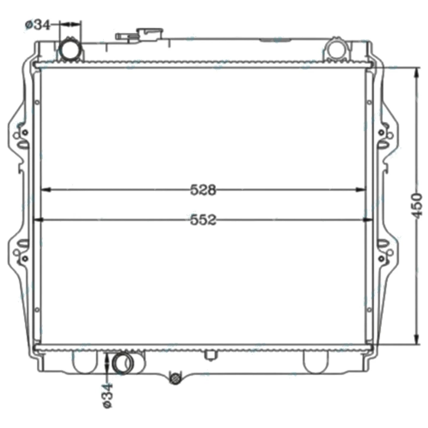 Alloy Core Radiator for Toyota Hilux LN147 LN167 LN172 4cyl 3.0L 5L (1997-2000)