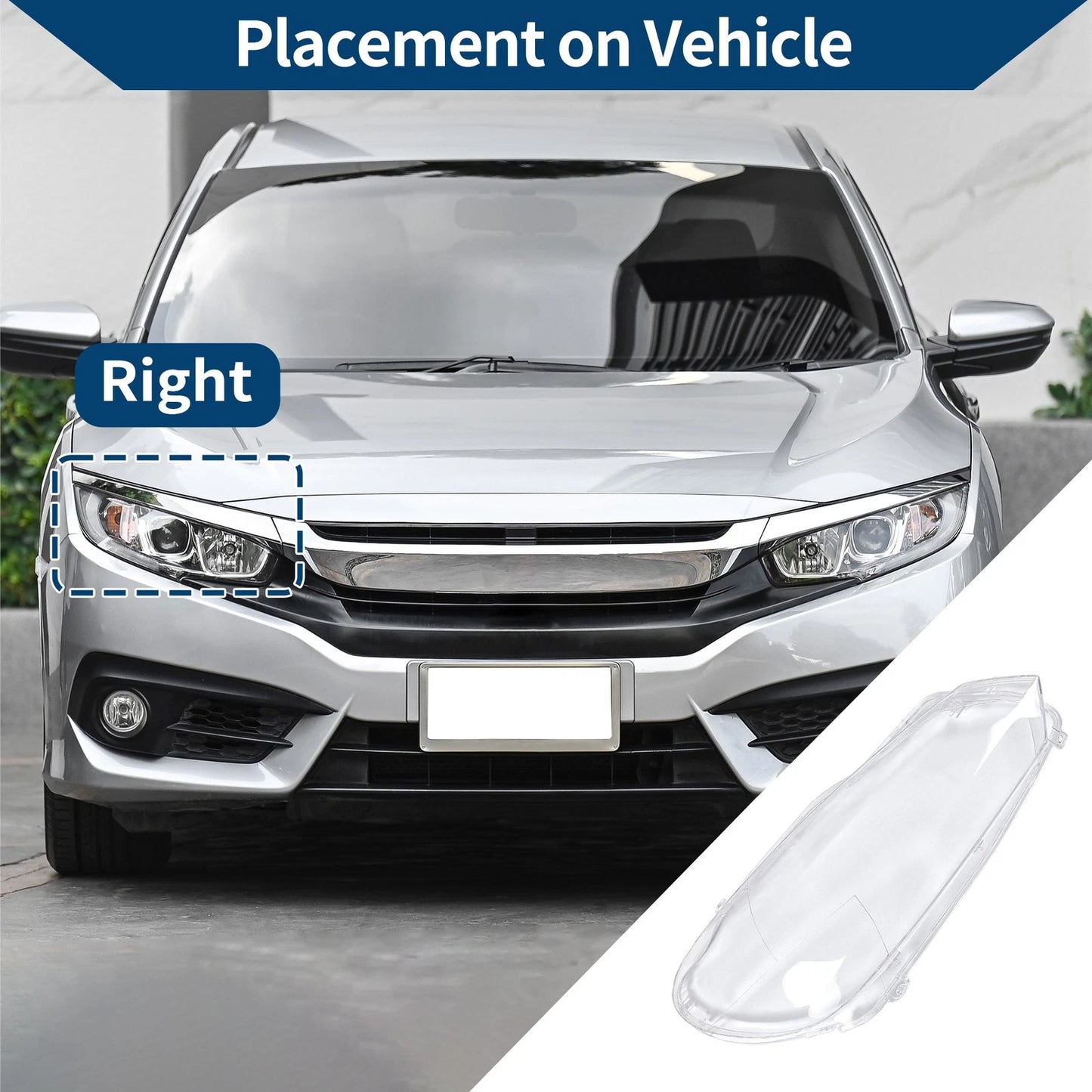 1 Pc Headlight Lens Cover for VW Golf (2006–2010) No. 5K0941006C Clear