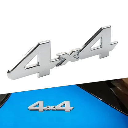 3D Rear Tailgate Emblem Badge Overlay Decal for Universal Cars Silver