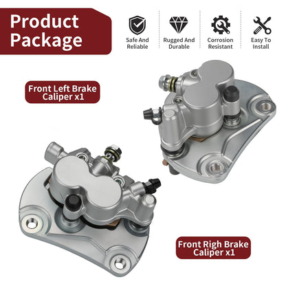 Front Brake Calipers & Pads for Can-Am Commander Max 800R 1000R (2017–2018)