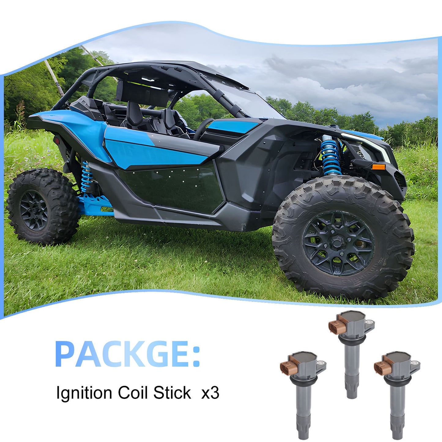 3X Ignition Coil Stick for Can-Am Maverick X3 Max Turbo (2017–2022)