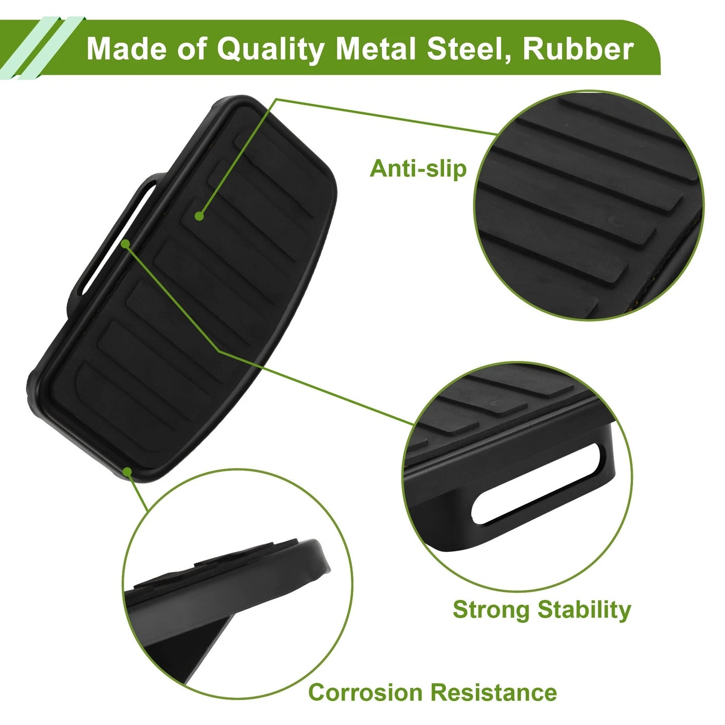 Foot Pegs for Honda VTX 1300 VTX 1800 (1 Pair) Metal Steel Rubber Black