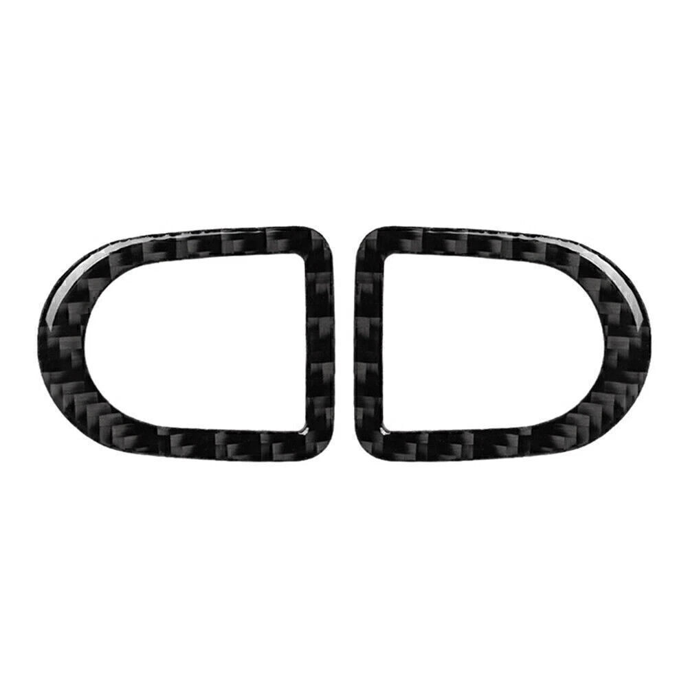 2X Carbon Fiber Door Lock Pins Frame Cover Trim for Ford Mustang (2009–2013)