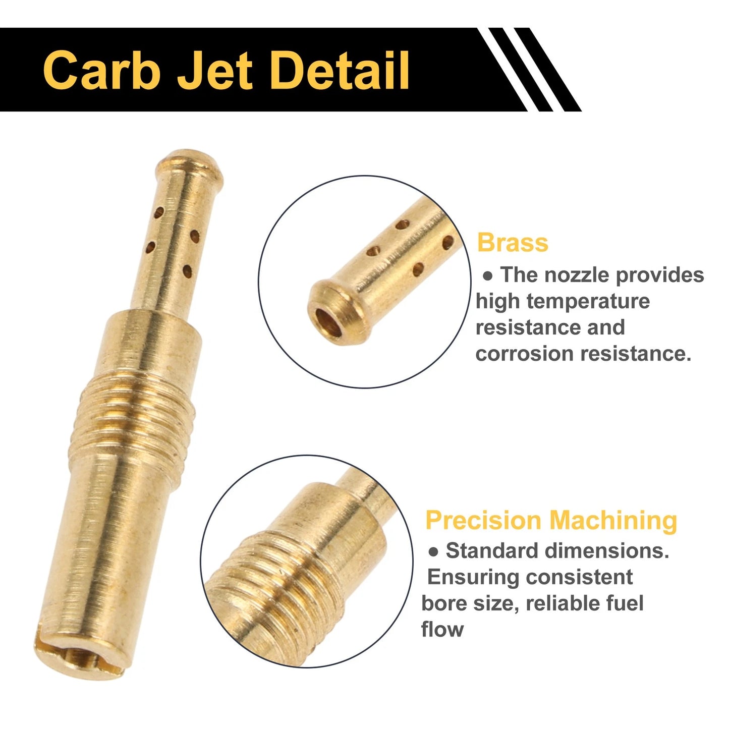 30 Pcs Carburetor Jet Nozzles Kit for Universal Applications