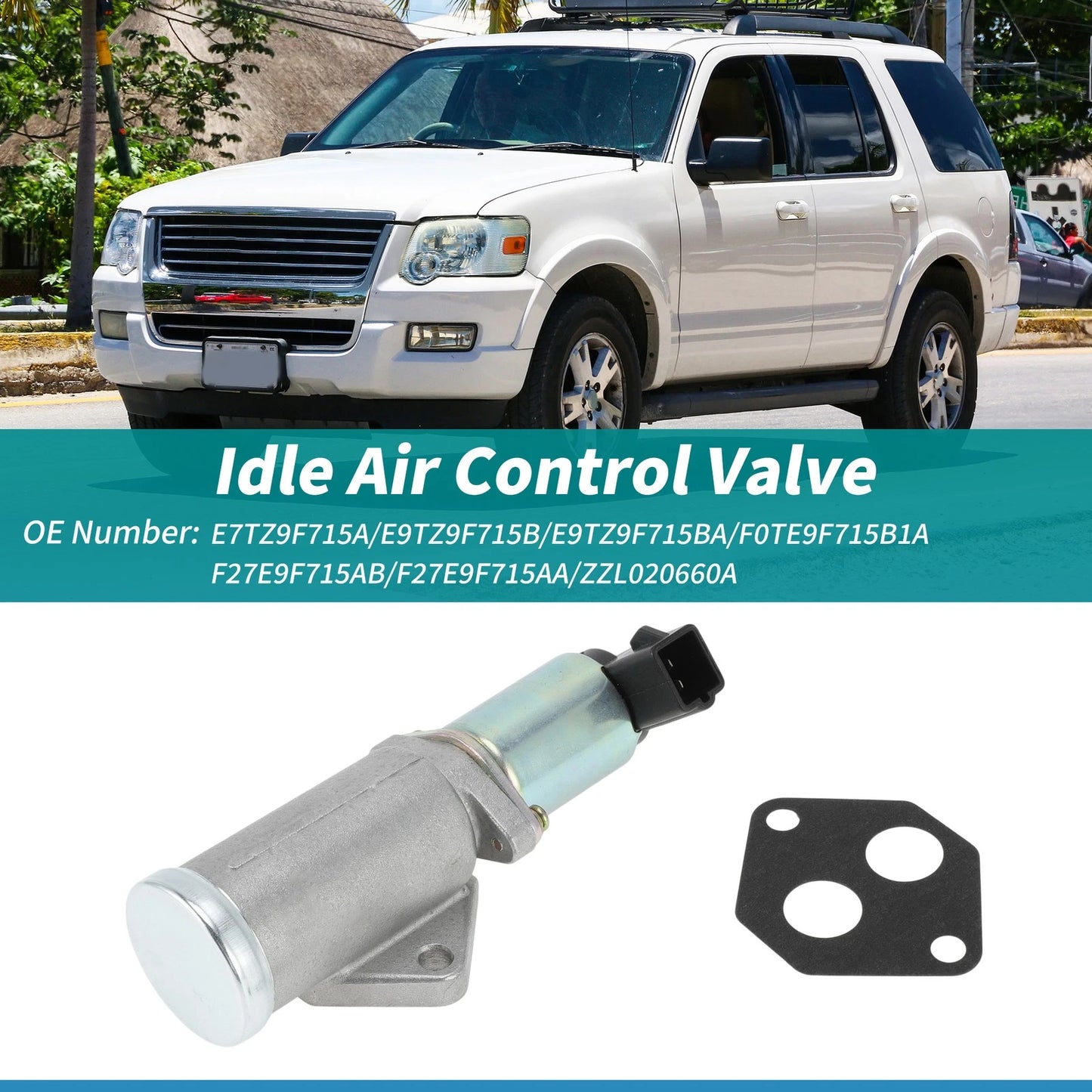 Idle Air Control Valve w/ Gasket for Ford Explorer (1991–1994) No.E7TZ9F715A