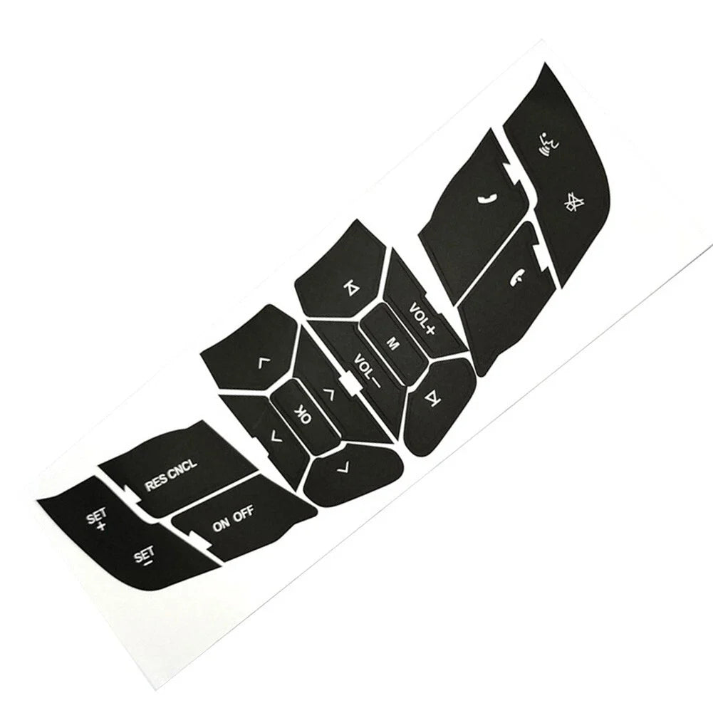 Steering Wheel Button Repair Decals Stickers for Mustang (2015–2018)
