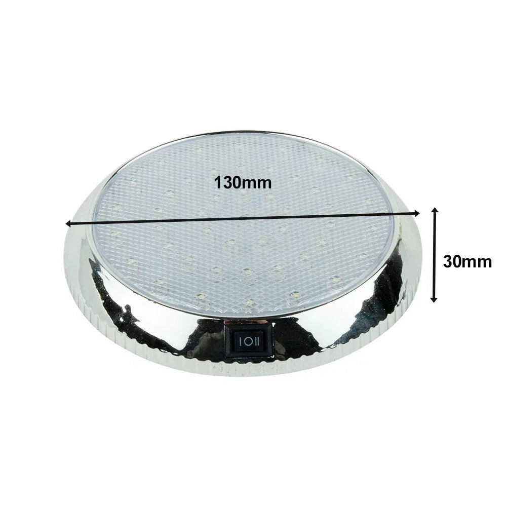 Caravan Roof Light LED, Plastic White Ceiling, Roof Lamp for Caravan