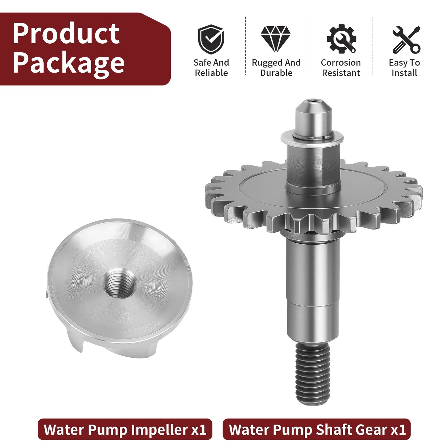 Water Pump Impeller & Shaft for Yamaha YZ65 YZ85 (2002–2024)