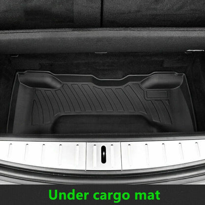 Front Frunk Under Trunk Cargo Mat Liner Box Durable Anti-Skid for Tesla Model X