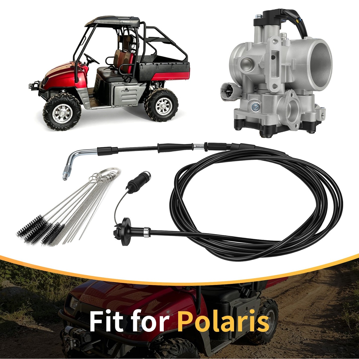 Throttle Body Throttle Cable for Polaris Ranger Crew 700 (2009–2014)