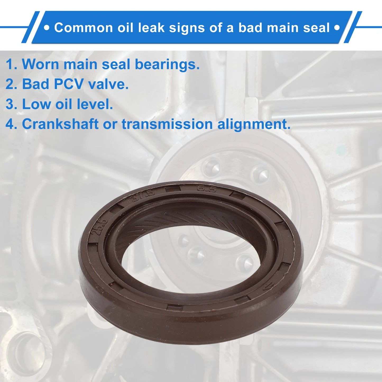 Front Crankshaft Oil Seal for Toyota Echo Prius (2000–2009) No. 90311-25021