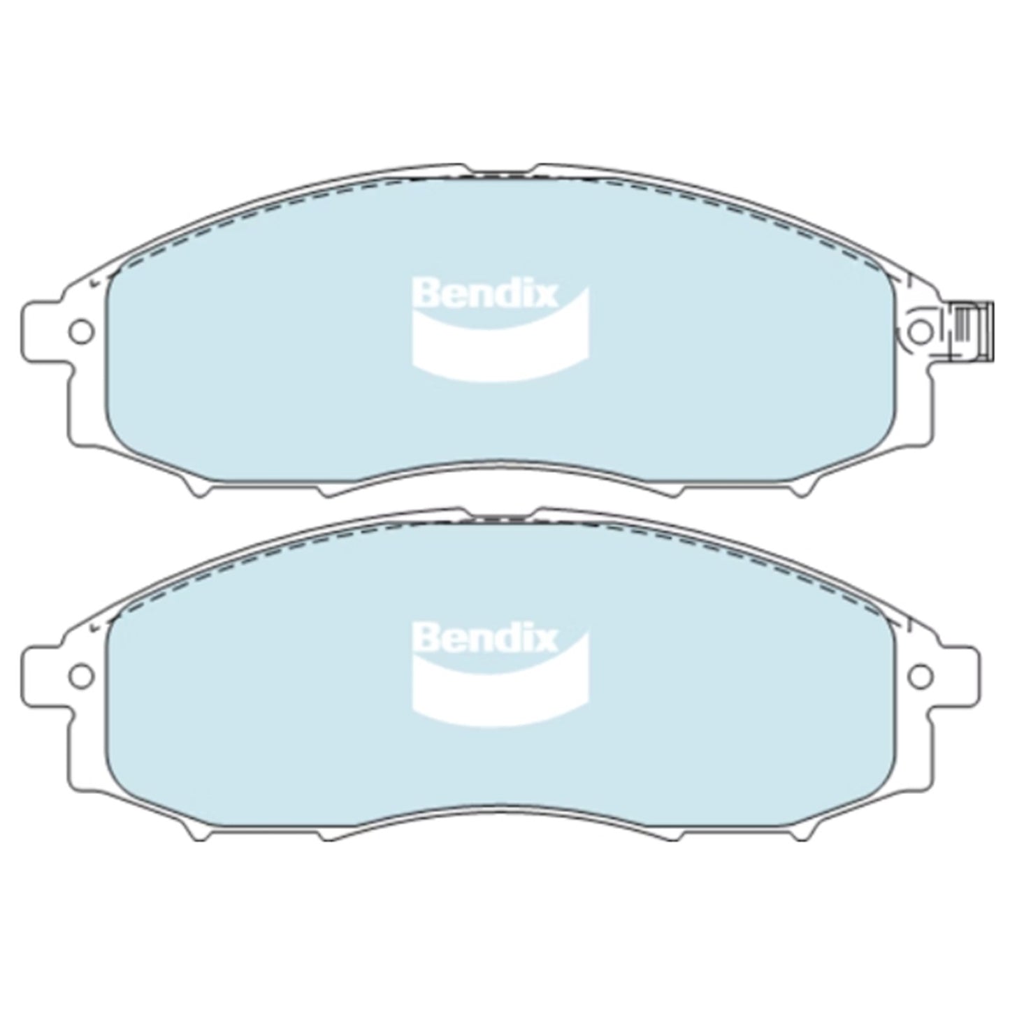 Set of 4 Front Disc Brake Pads for Nissan Navara D22 (1997–2016) 4WD
