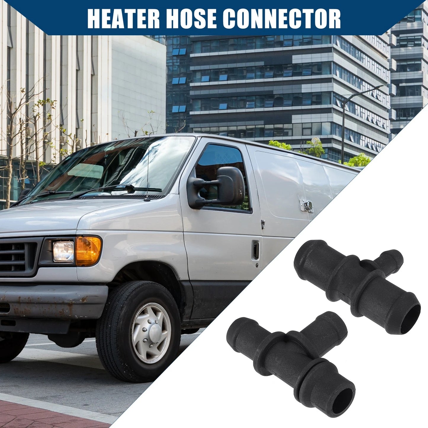 Set of 2 HVAC Heater Water Hose Connectors for Ford Transit (2010–2013)