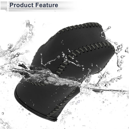 1 Pc Gear Shift Knob Cover Black/Grey Faux Leather for Ford Fusion (2013-2016)