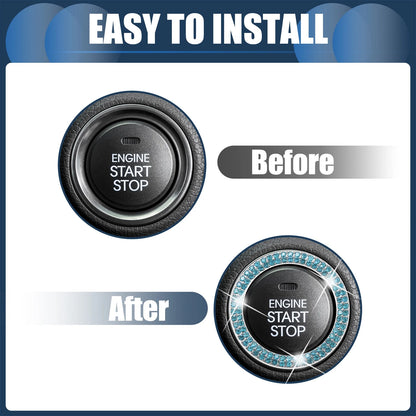 2X Engine Start Stop Button Cover for Universal Vehicles (LED)