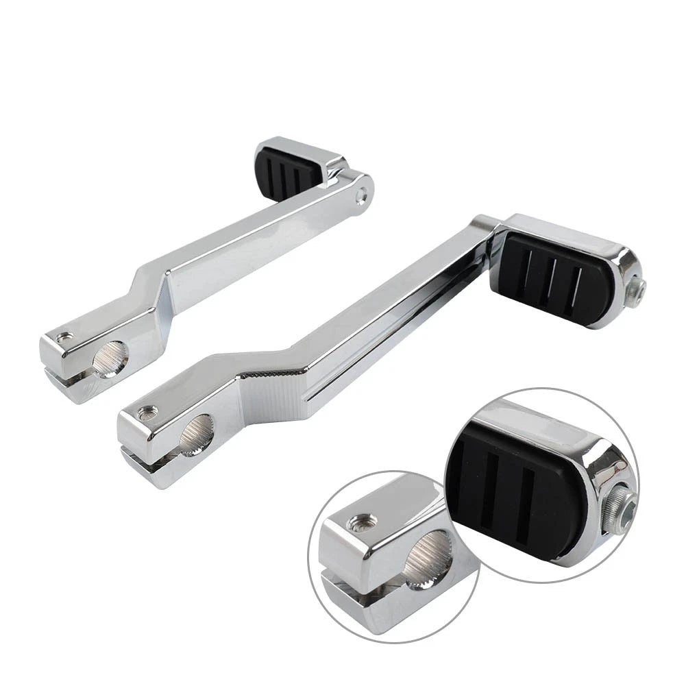 Chrome Heel Toe Shift Lever Shifter Pegs for Harley Softail (1986–2017)