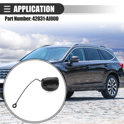 Gas Cap for Subaru Outback (2010–2012) No. 42031AJ000 Black Plastic