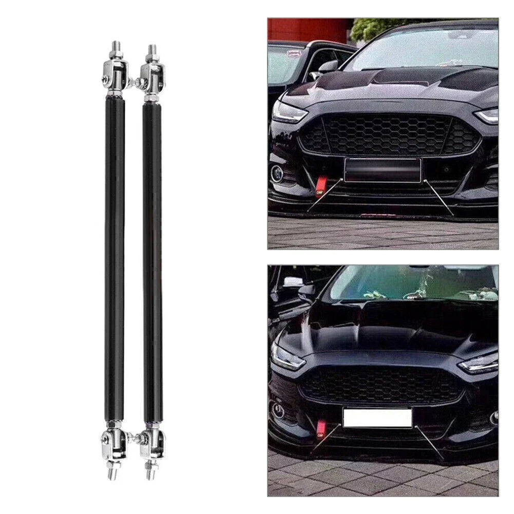 Adjustable Front Bumper Lip Splitter Strut Rod Tie Support Bar for 2015-2023