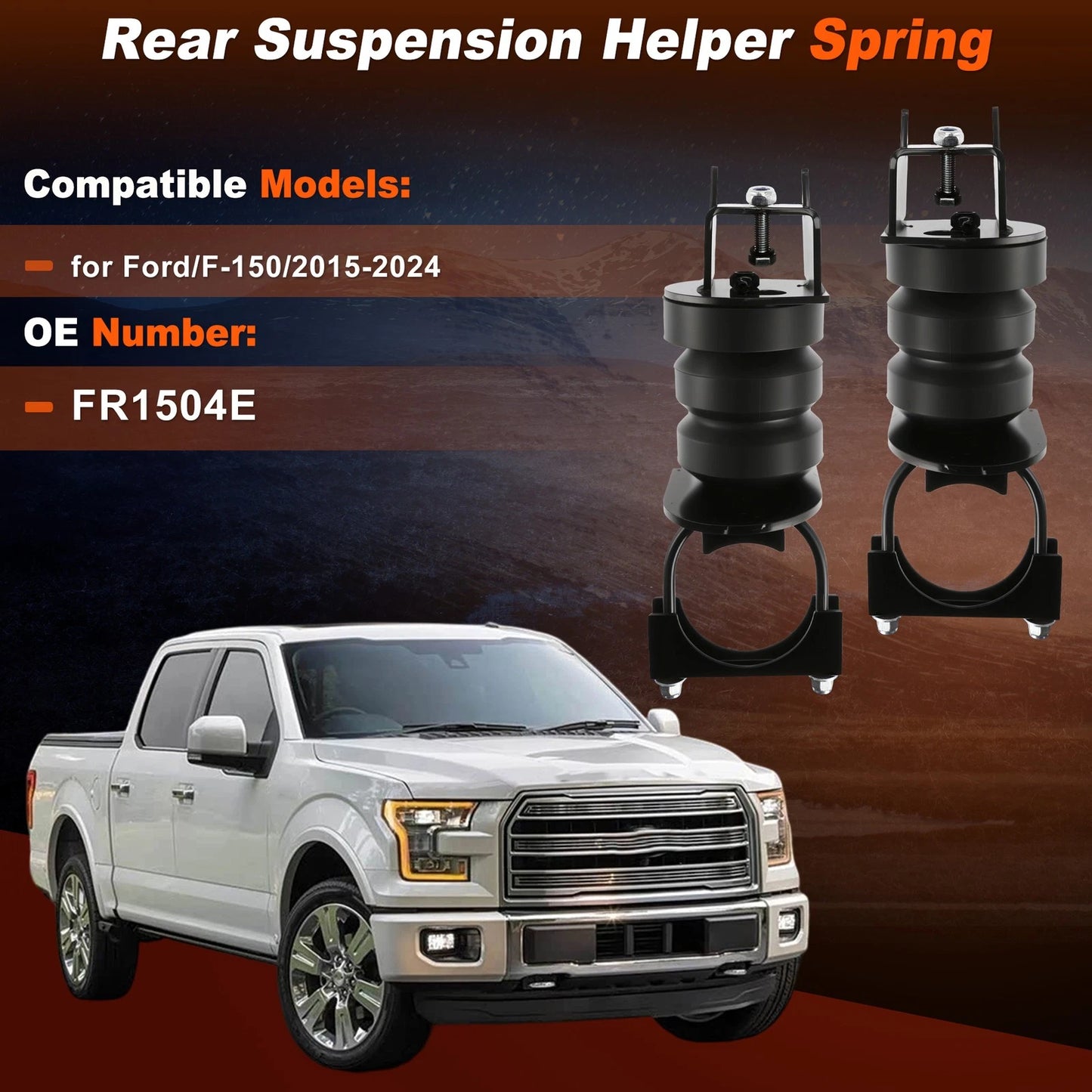 Rear Suspension Helper Spring Kit for Ford F-150 2WD/4WD (2015–2024) FR1504E