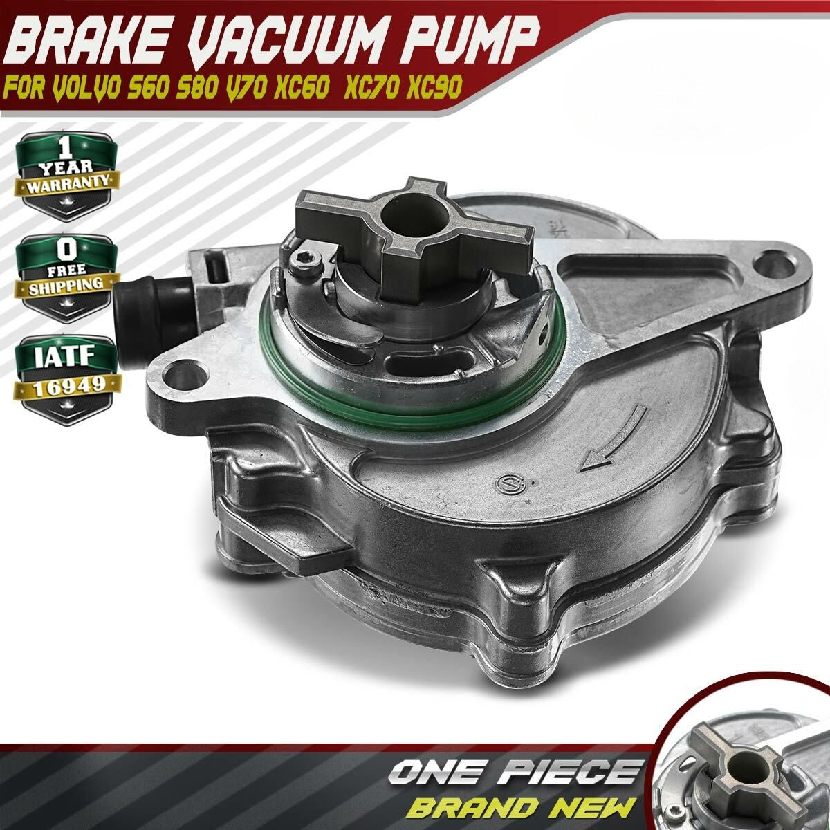 Brake Vacuum Pump for Volvo S60 S80 V70 XC60 XC70 XC90 (2012–2014)